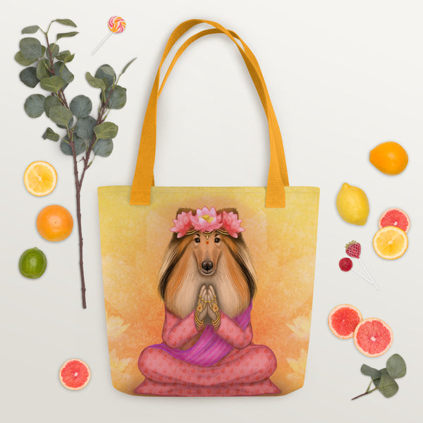 Tote bag "What we think, we become" (Rough Collie)