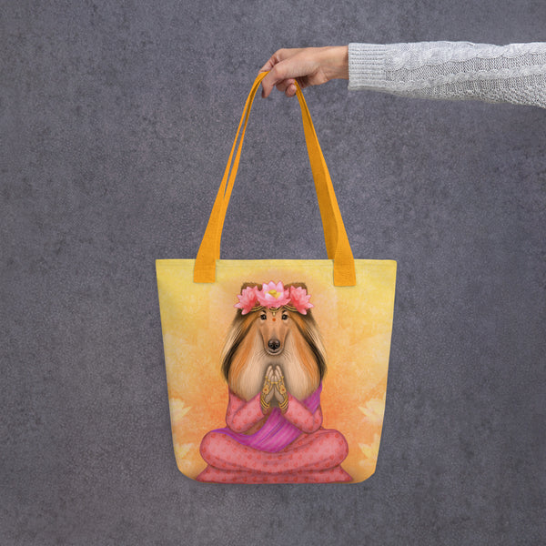 Tote bag "What we think, we become" (Rough Collie)