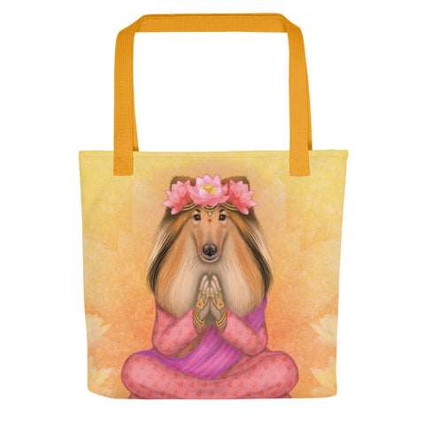 Tote bag "What we think, we become" (Rough Collie)