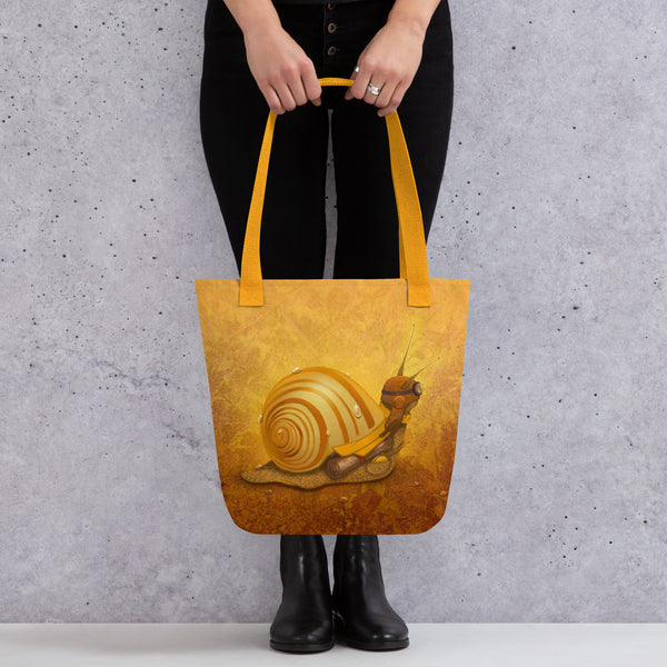 Tote bag "The bad news is that time flies, the good news is you are a pilot" (Snail)