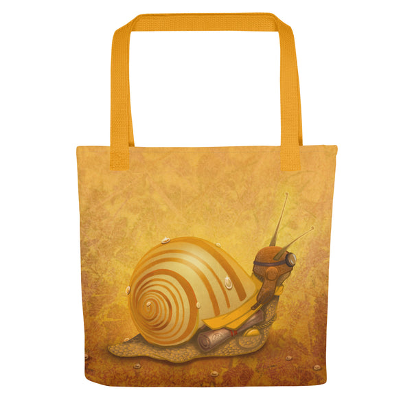 Tote bag "The bad news is that time flies, the good news is you are a pilot" (Snail)