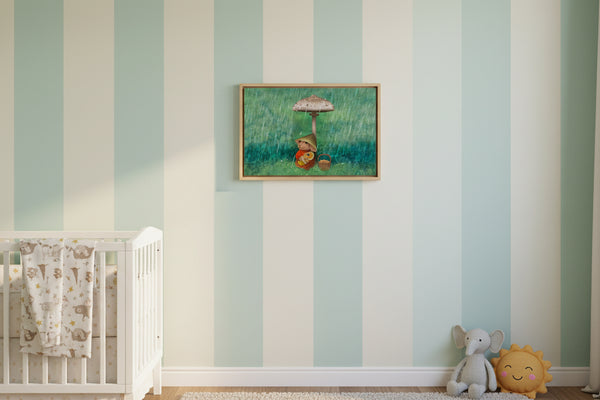 Canvas "Let my love be the umbrella in your stormy days" (mice)