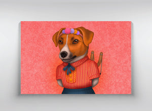 Canvas "If you obay all the rules, you`ll miss all the fun" (Jack Russell Terrier)