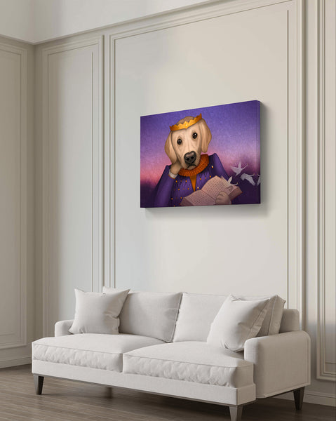 Canvas "Life itself is the most wonderful fairy tale" (Golden Retriever)