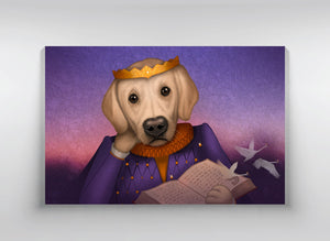 Canvas "Life itself is the most wonderful fairy tale" (Golden Retriever)