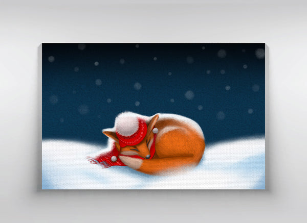 Canvas "Winter is nature’s sleep" (fox)