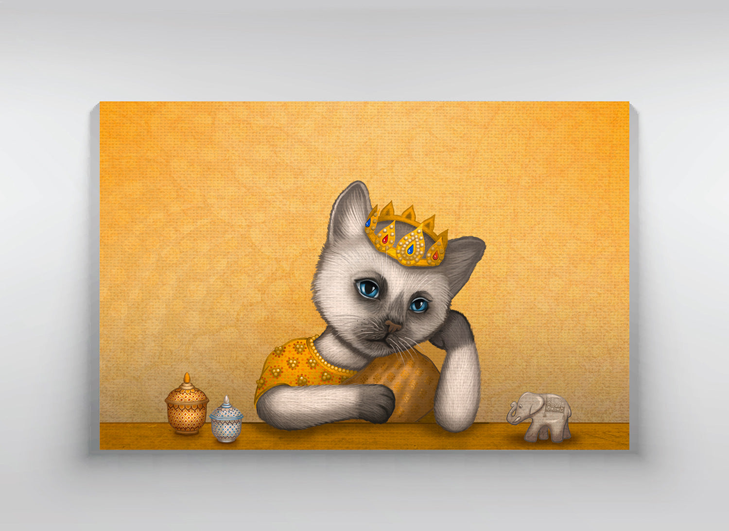 Canvas  "Lift your head, princess, if not, the crown falls" (Siamese cat)