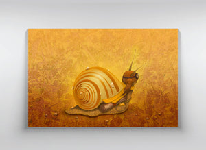 Canvas  "The bad news is that time flies, the good news is you are a pilot" (Snail)