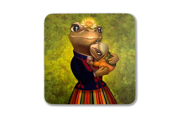Coaster "Child of a frog is a frog" (frogs)