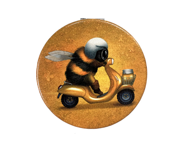 Pocket mirror "The busy bee has no time for sorrow" (bumblebee)