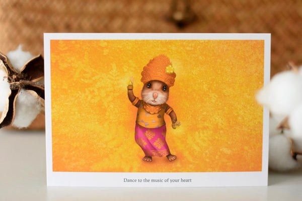 Postkaart "Tantsi oma südame rütmis" (hiir)