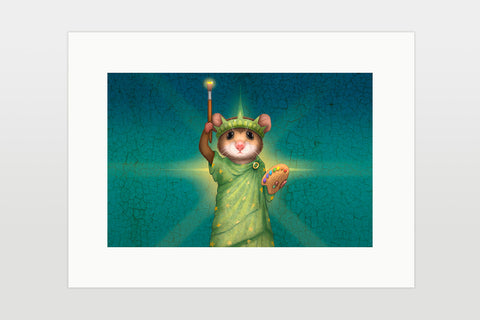 Print "Art is the daughter of freedom" (Mouse)