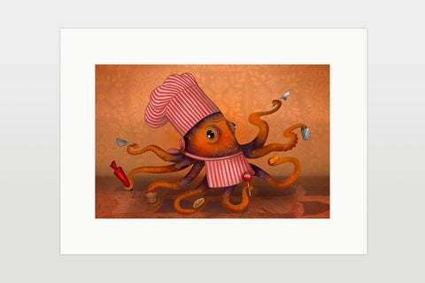 Print "Cooking is my superpower and apron is my cape" (Octopus)