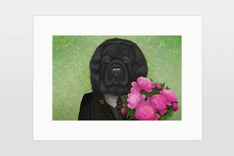 Print "In a gentle way, you can shake the world" (Newfoundland dog)