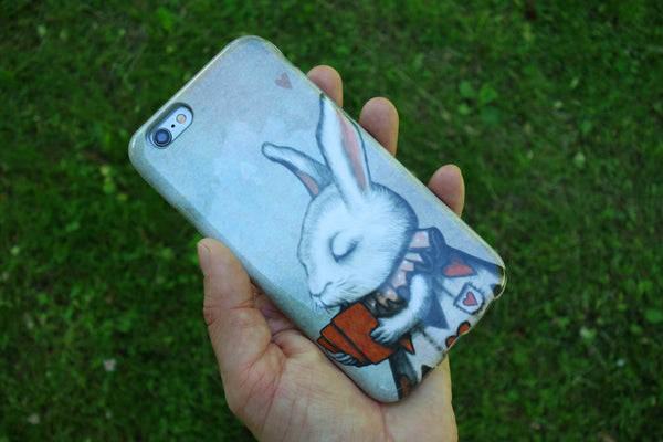 iPhone cover "Unlucky at cards, lucky in love" (Hare)