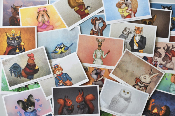 Set of 50 postcards for just €25 and 100 postcards for €45