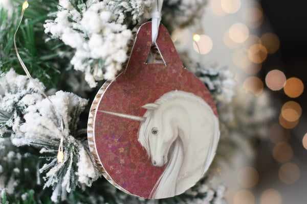 Christmas tree decoration "Don’t ask questions about fairy tales" (Unicorn)