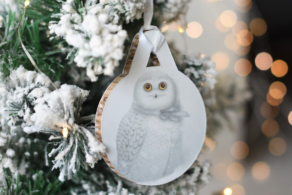 Christmas tree decoration "The North wind does blow and we shall have snow" (Snowy owl)