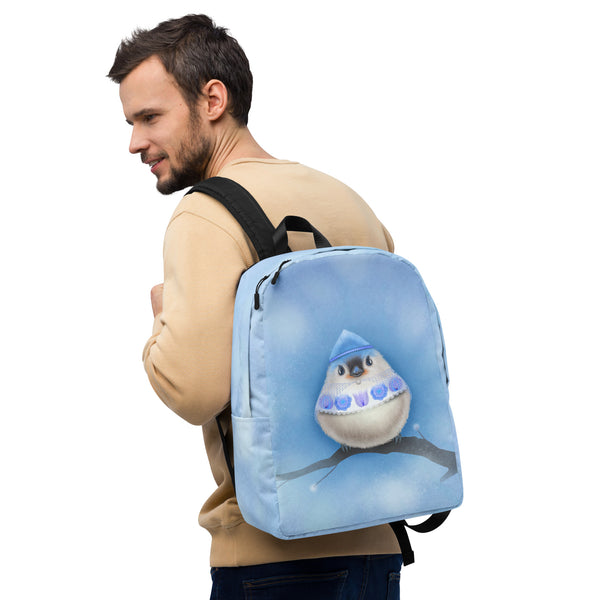 Backpack "I want to be your favorite hello and your hardest goodbye" (Tufted titmouse)
