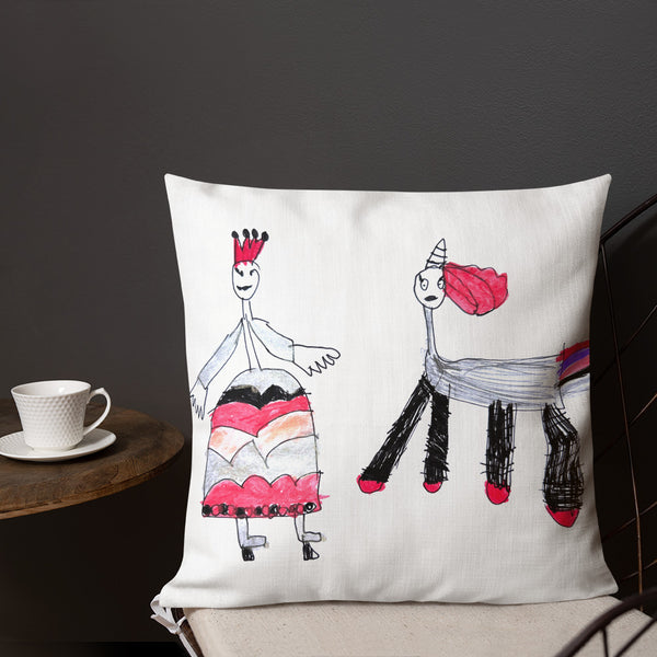 Premium pillow "Princess and unicorn"