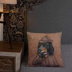 Premium pillow "Everything happens for a reason" (Dachshund)