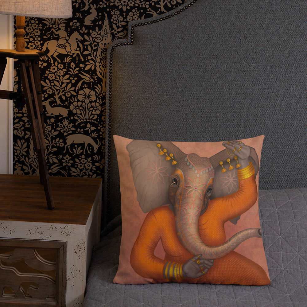 Premium pillow "Dancing is creating a sculpture that is visible only for a moment" (Elephant)