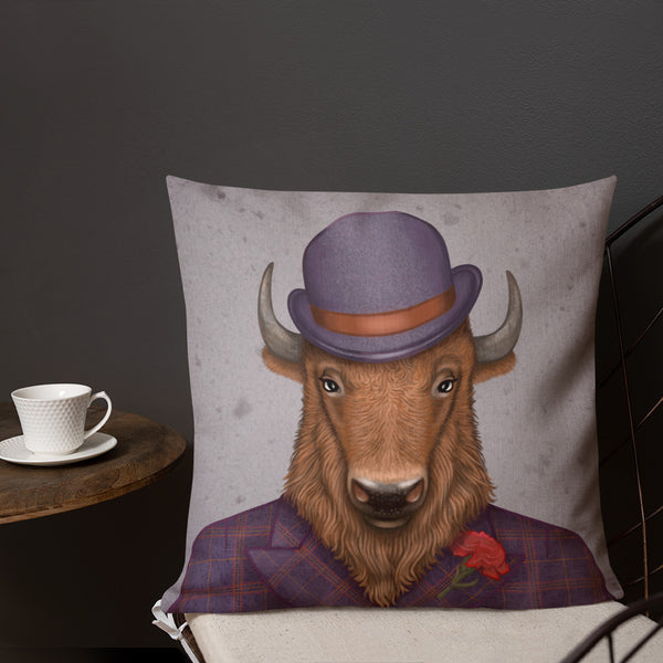Premium pillow "Beard is the man's honor" (Bison)