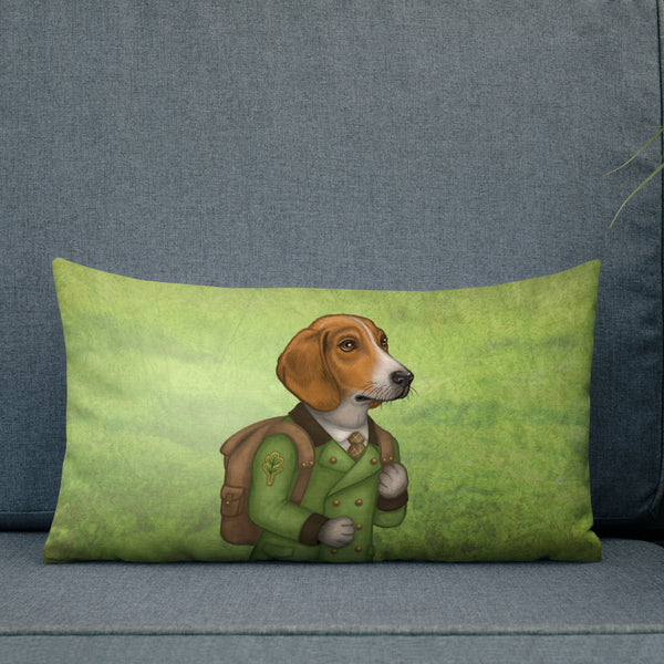 Premium pillow "Do not wait until tomorrow to hunt" (Estonian hound)