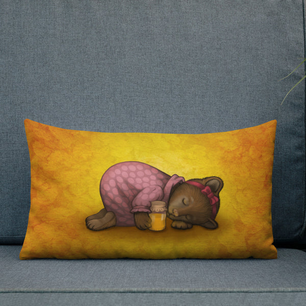 Premium pillow "Sleeping is sweeter than honey" (Bear)