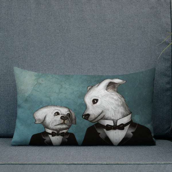 Premium pillow "The apple never falls far from the tree" (Dogs)
