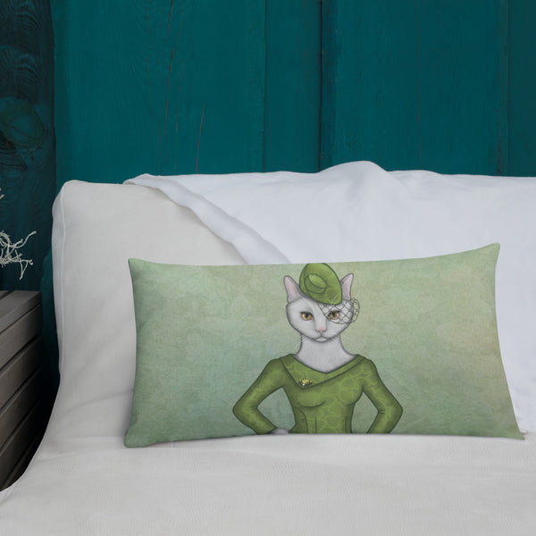 Premium pillow "Smooth cat, sharp claws" (Cat)
