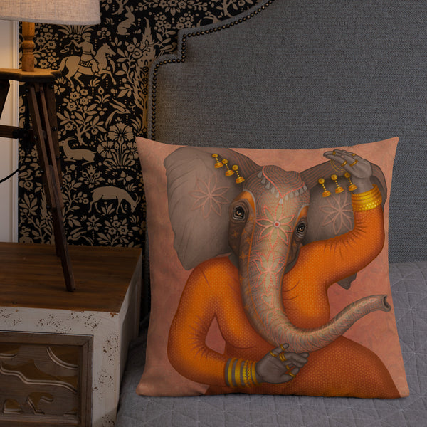 Premium pillow "Dancing is creating a sculpture that is visible only for a moment" (Elephant)