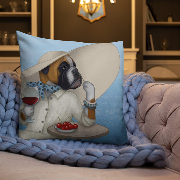 Premium pillow "The one who goes far, sees a lot" (Boxer)
