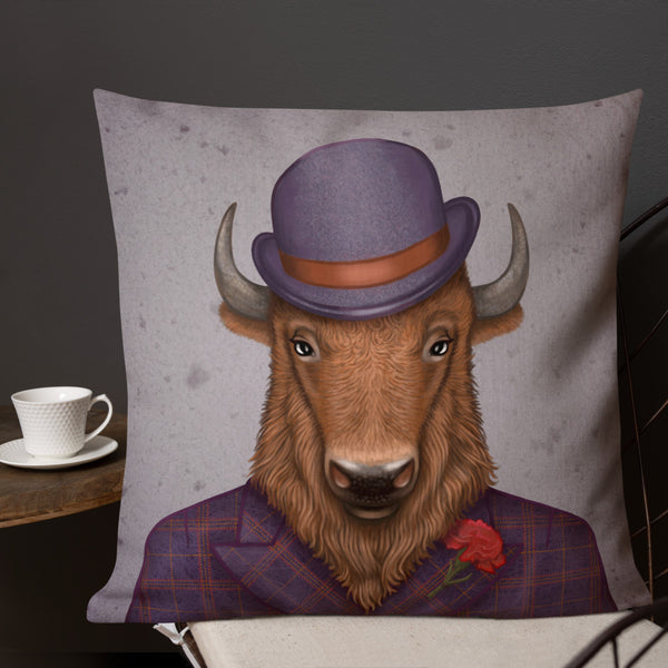 Premium pillow "Beard is the man's honor" (Bison)