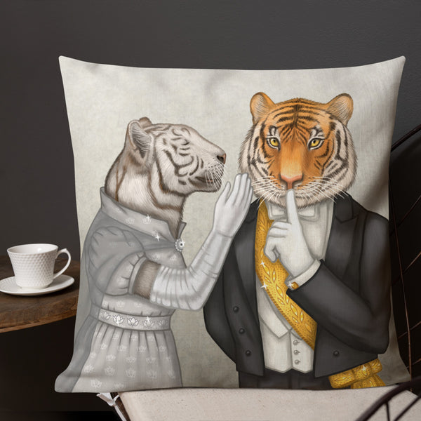 Premium pillow "Speech is silver, silence is golden" (Tigers)