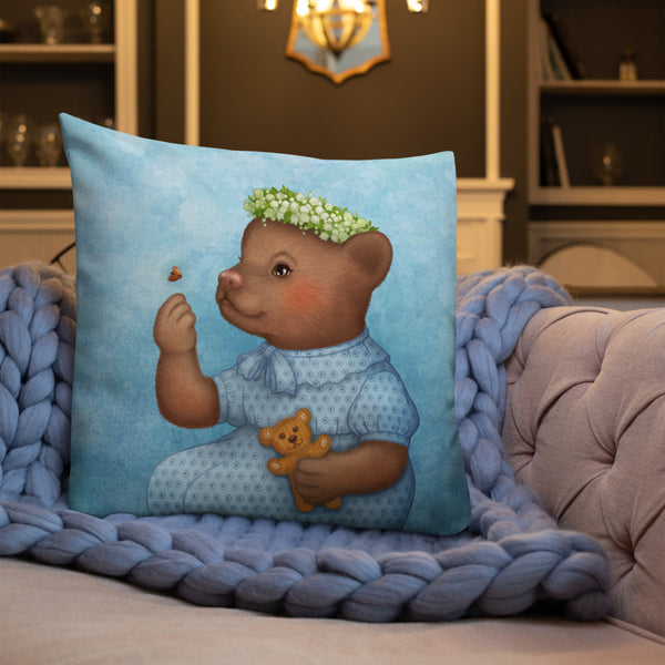 Premium pillow "Playing is working for children" (Bear)