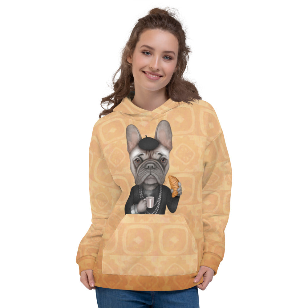 Unisex hoodie "A girl should be two things: classy and fabulous" (French bulldog)