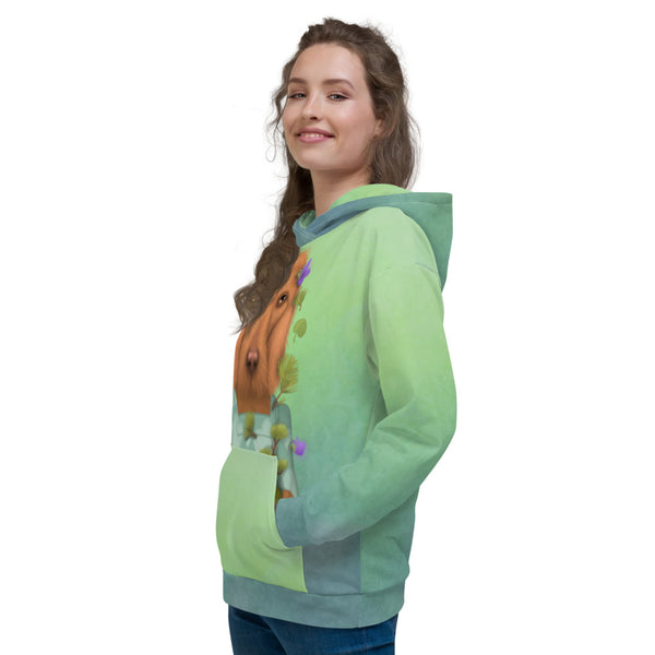 Unisex hoodie "A book is like a forest carried in the pocket" (Basset Fauve de Bretagne)