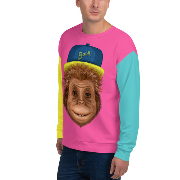 Unisex sweatshirt "Full cap" (chimpanzee)