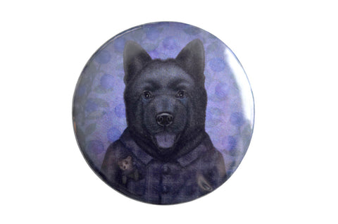 Badge "Darkness does not bite, it just sniffs a bit" (Chow-Chow)