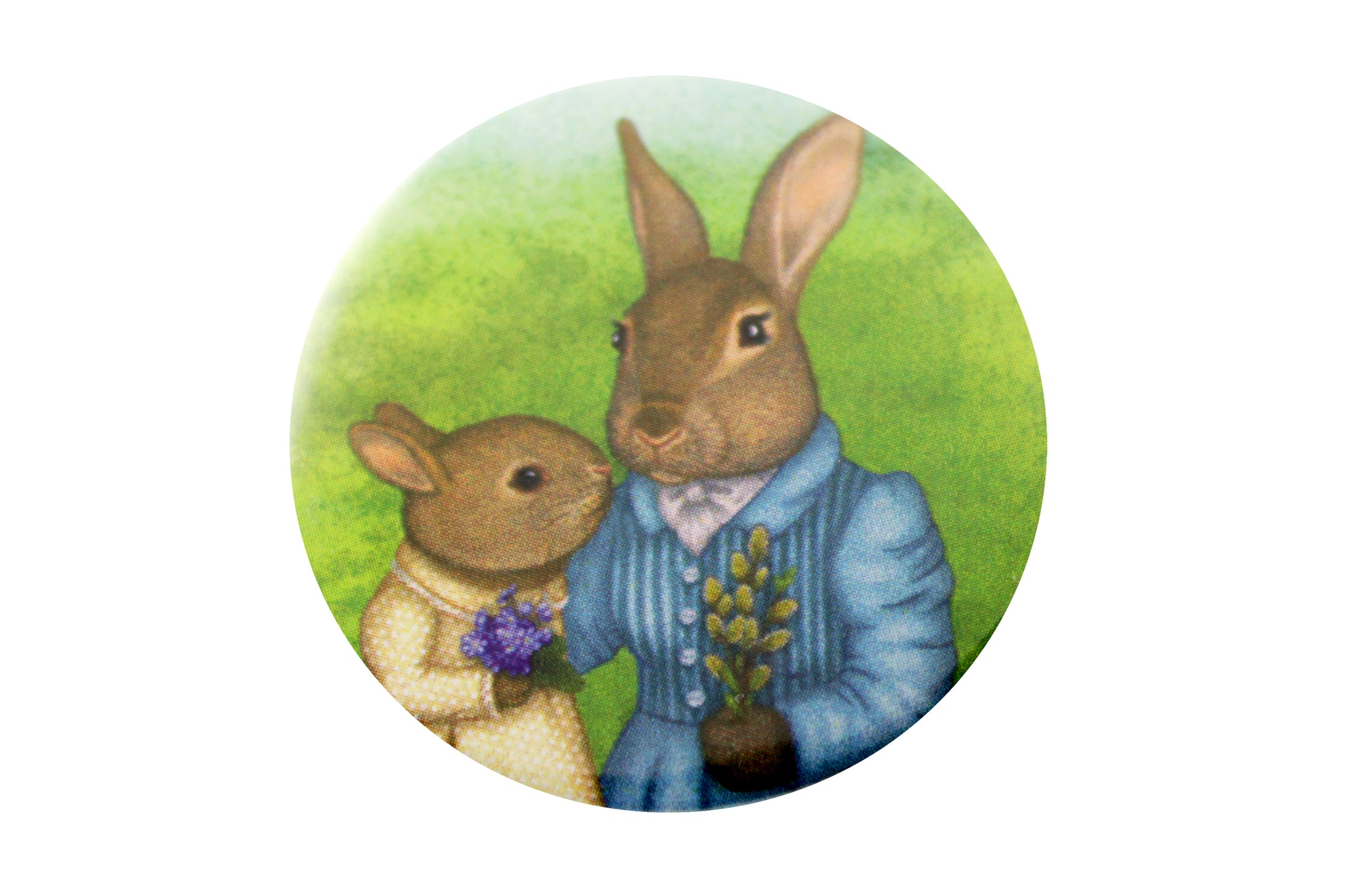 Badge "It is never winter in the land of hope" (Hares)