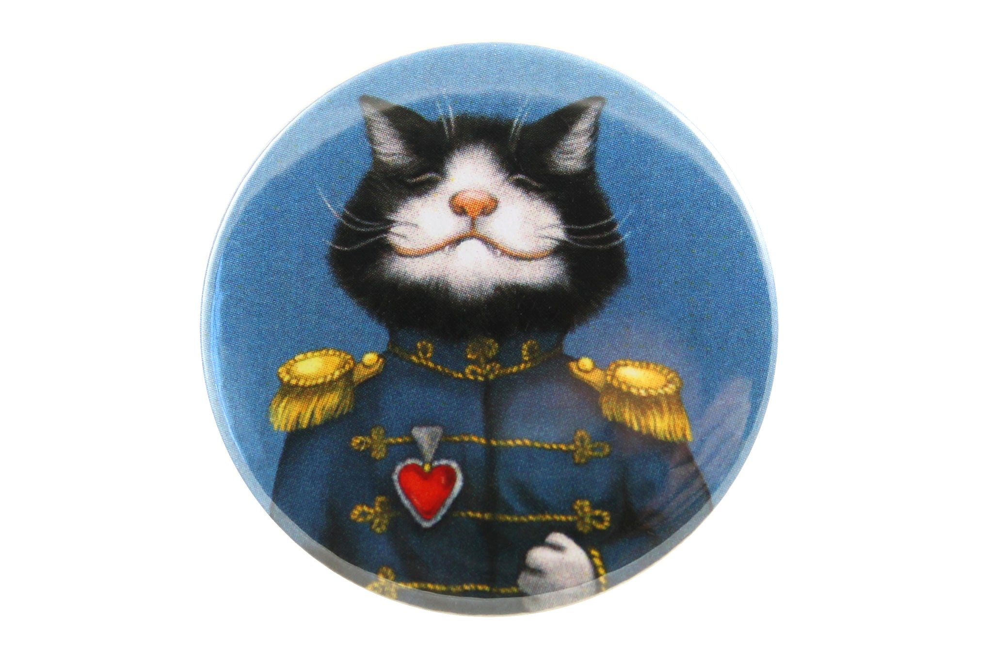 Badge "All's fair in love and war" (Cat)