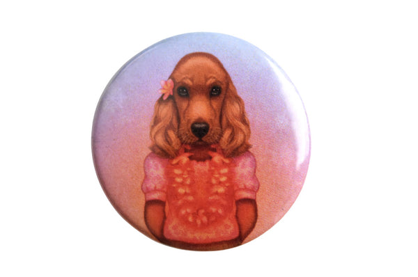 Badge "Love is worn like a wreath through the summers and the winters" (English cocker spaniel)