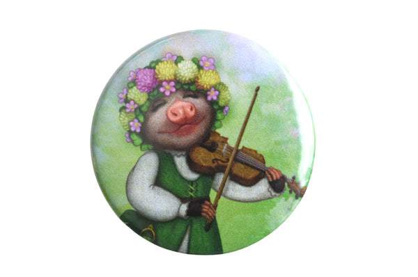 Badge "The older the fiddle the sweeter the tune" (Opossum)