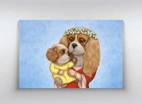 Canvas  "Time brings everything to those who can wait for it" (Cavalier King Charles Spaniels)