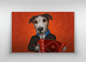 Canvas  "With some effort, beauty comes along" (Jack Russell Terrier)