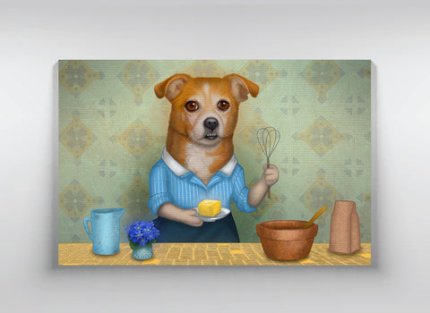 Canvas  "With enough butter anything is good" (Dog)