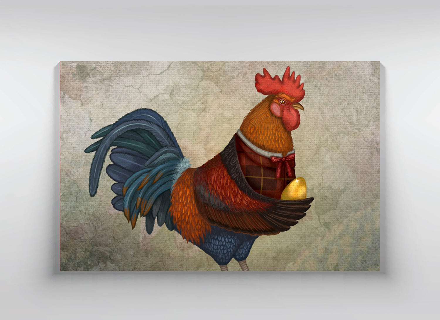 Canvas "If you were born lucky, even your rooster will lay eggs" (Rooster)
