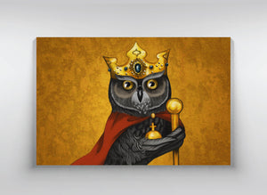 Canvas "One's own eye is the king" (Owl)