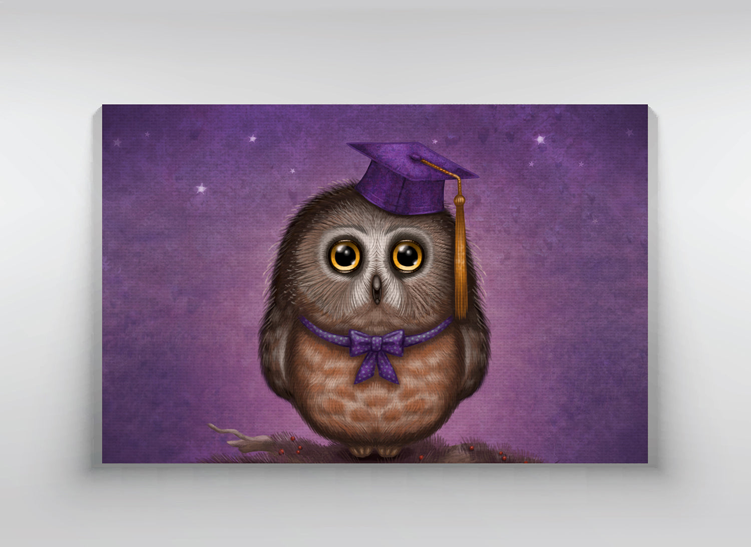 Canvas "Wonder is beginning of wisdom" (Owl)
